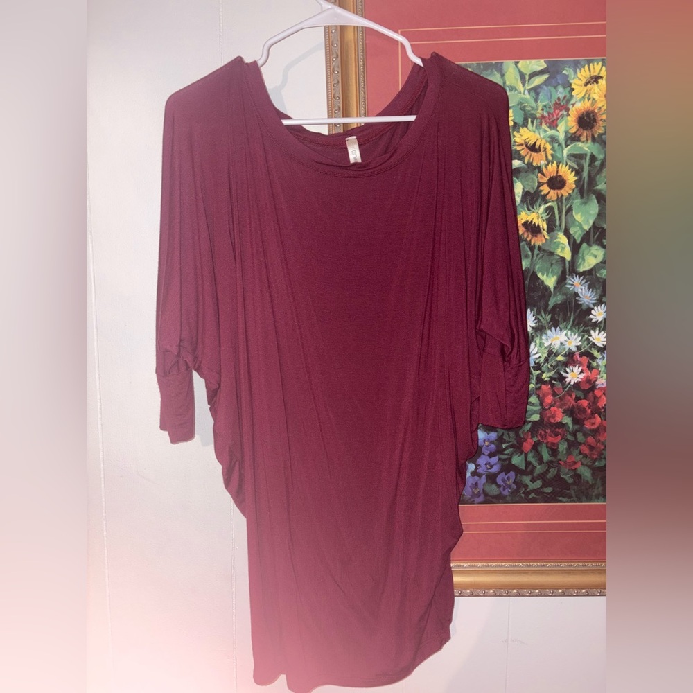 Burgundy Draped Top
